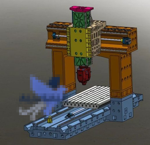 Centre d'usinage CNC à 5 axes de type portique